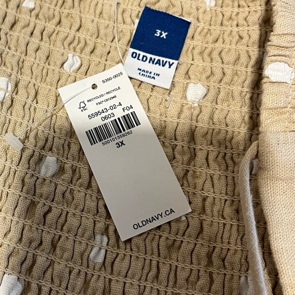 Beige Polka Dot Jumpsuit - Old Navy - NWT - Size 3X - Picture 3 of 8